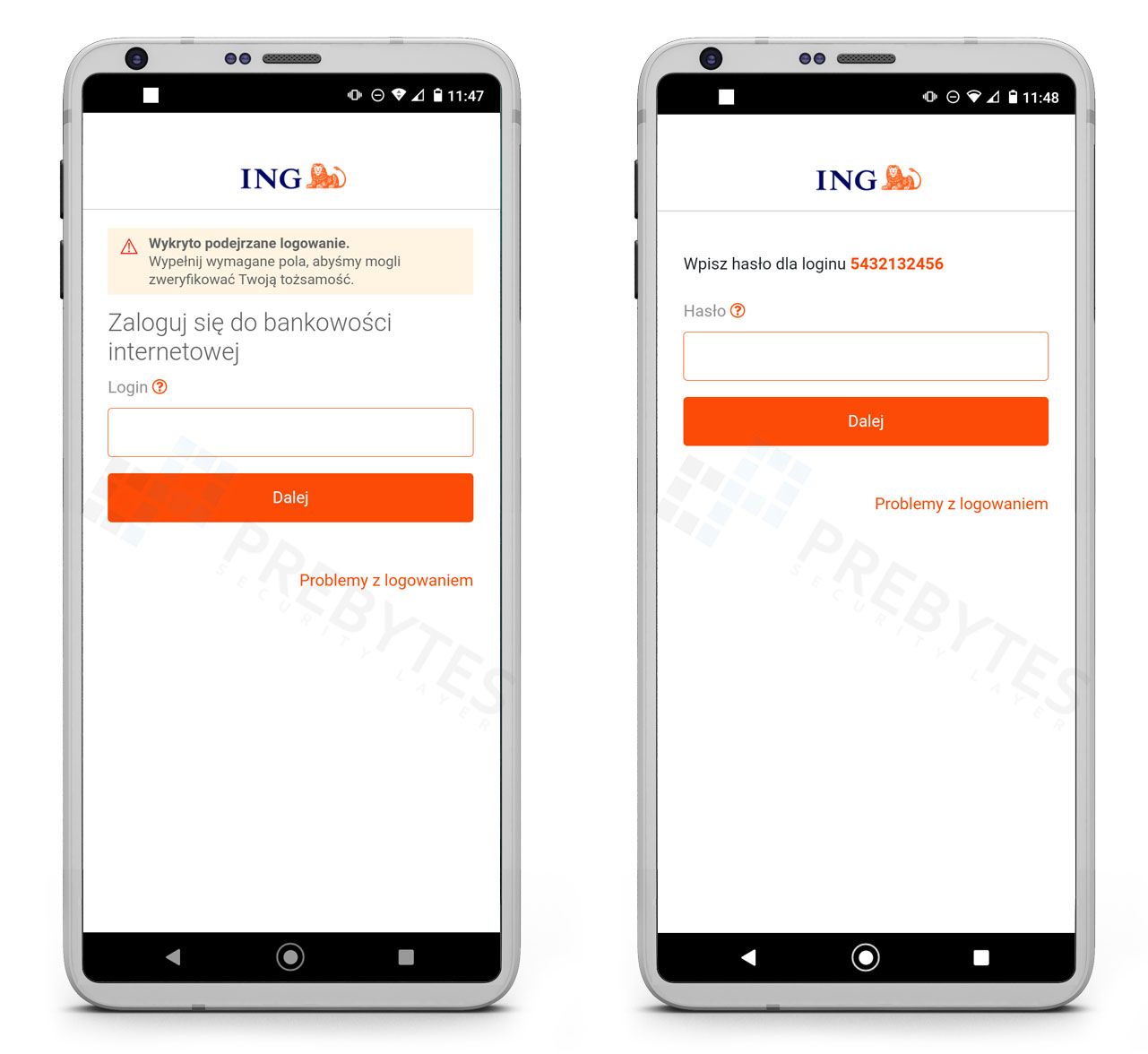 Nakładka złośliwego oprogramowania na aplikację Moje ING