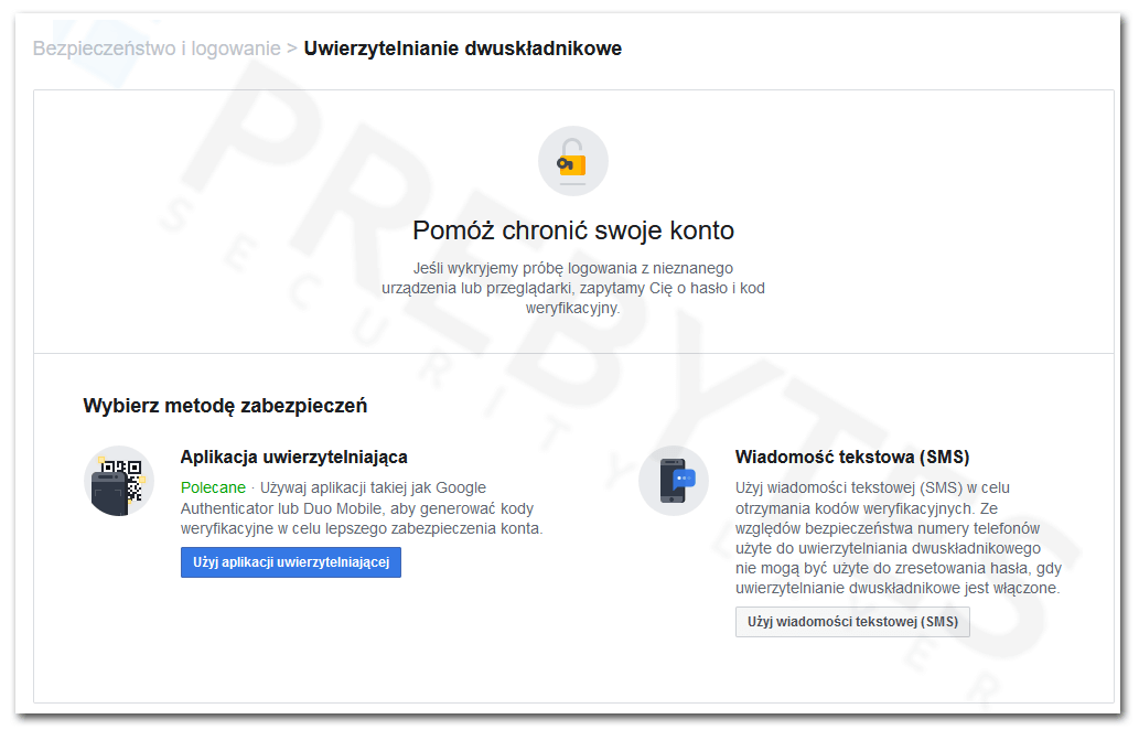 Konfiguracja uwierzytelniania dwuskładnikowego na Facebook