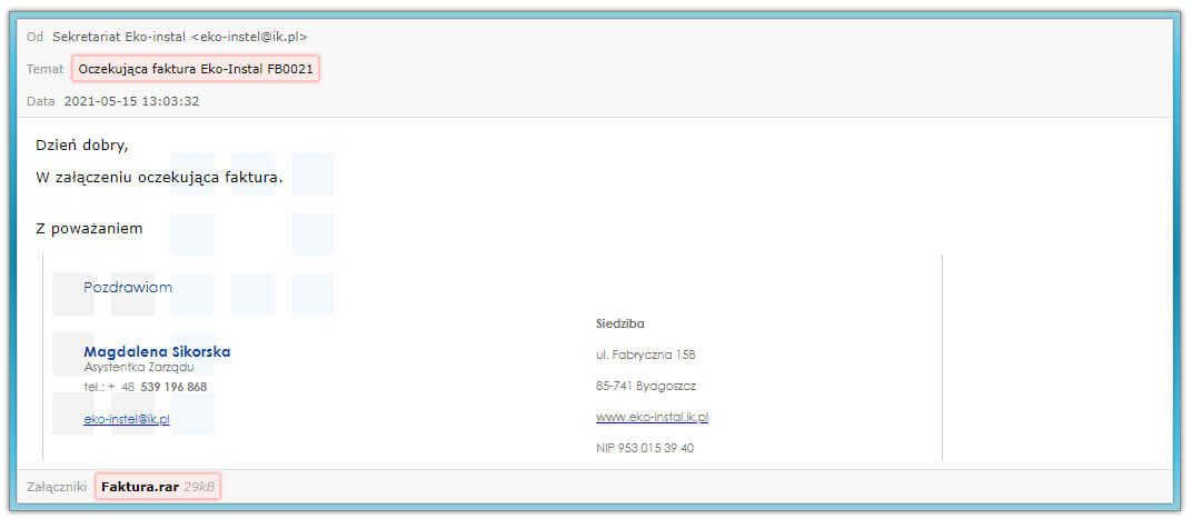 Oczekująca faktura Eko-Instel - Smap
