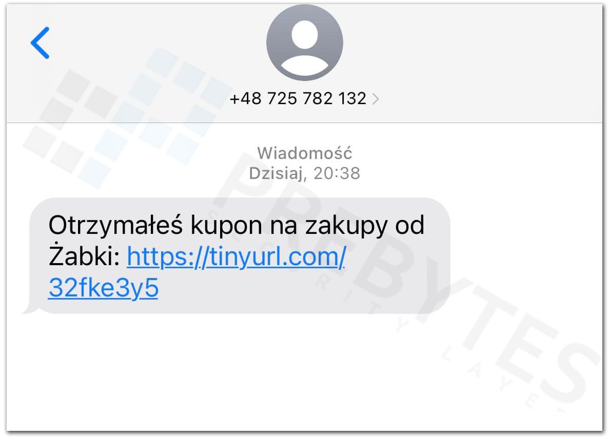 SMS z kuponem na zakupy od Żabki