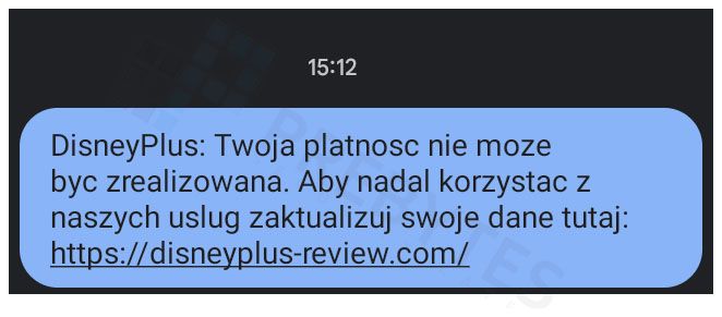 Fałszywa wiadomość SMS od Amazon Prime