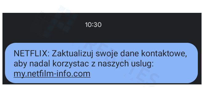 Fałszywy SMS od Disney+