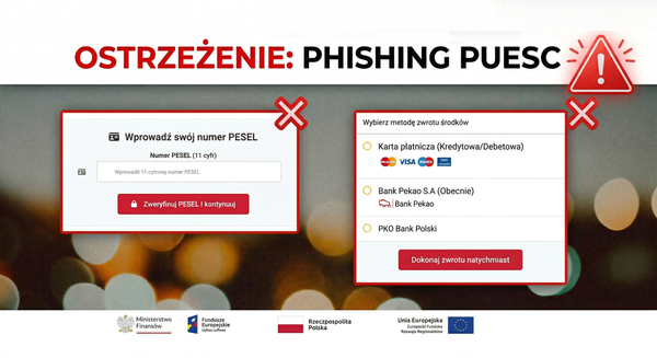 Zwrot podatku jako przynęta: kampania phishingowa podszywająca się pod PUESC